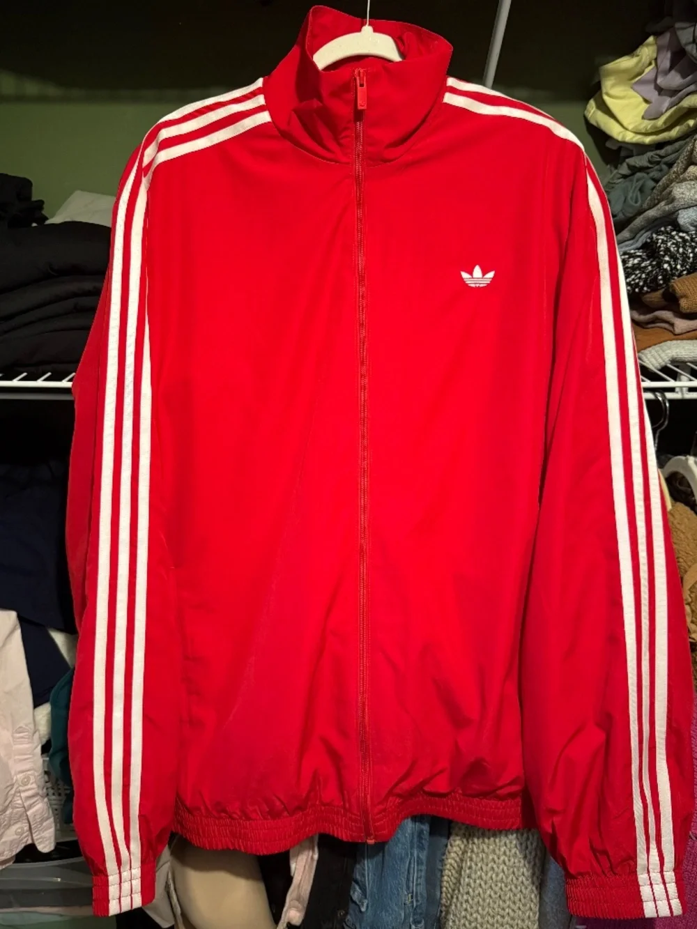 Red Adidas jacket